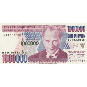 Turkey, 1.000.000 Lira, 1996, UNC, p209a, 7/2. Emission