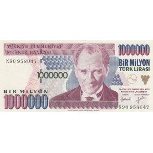 Turkey, 1.000.000 Lira, 1996, UNC, p209b, 7/2. Emission, K90