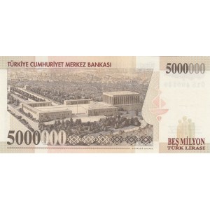 Turkey, 5.000.000 Lira, 1997, UNC, p210b, 7/1