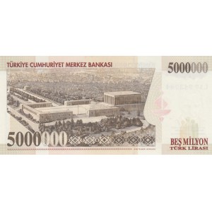 Turkey, 5.000.000 Lira, 1997, UNC, p210b, 7/1