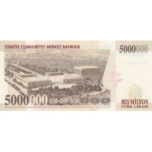 Turkey, 5.000.000 Lira, 1997, UNC, p210b, 7/1