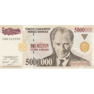 Turkey, 5.000.000 Lira, 1997, UNC, p210b, 7/1. Emission