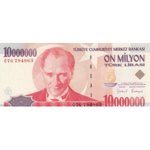 Turkey, 10.000.000 Lira, 1999, UNC, p214, 7/1. Emission