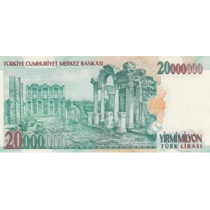 Turkey, 20.000.000 Lira, 2001, UNC, p215, 7/1. Emission