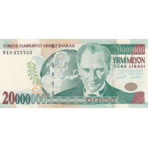 Turkey, 20.000.000 Lira, 2001, UNC, p215, 7/1