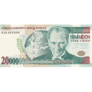 Turkey, 20.000.000 Lira, 2001, UNC, p215, 7/1. Emission