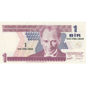 Turkey, 1 New Turkish Lira, 2005, UNC, p216, 8/1. Emission, RADAR