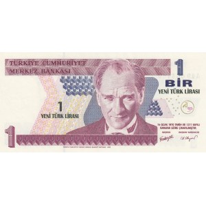 Turkey, 1 New Turkish Lira, 2005, UNC, p216, 8/1. Emission, RADAR