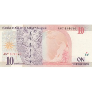 Turkey, 10 New Turkish Lira, 2005, UNC, p218, 8/1. Emission