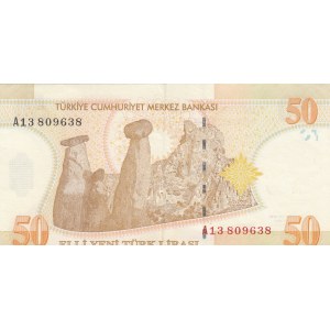 Turkey, 50 New Turkish Lira, 2005, XF, p220, 8/1. Emission