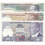 Turkey, 10 Lira, 100 Lira, 500 Lira, 1000 Lira, 5000 Lira, 10.000 Lira, 20.000 Lira, 50.000 Lira, 100.000 Lira, 250.000 Lira, 500.000 Lira and 1.000.000 Lira, 1979/2002. UNC, 7. Emisyon, (Total 12 banknotes)