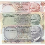 Turkey, 10.000 Lira, 20.000 Lira and 1.000.000 Lira, 1993/2002, UNC, 7. Emission Lot, (Total 3 banknotes)