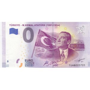 Türkiye, 0 Euro, 2019, UNC, FANTASY BANKNOTE, Mustafa Kemal Atatürk