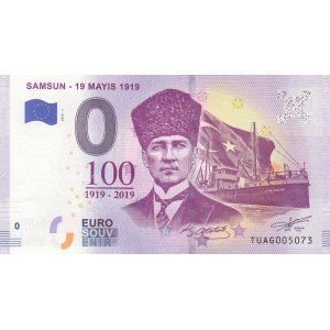Türkiye, 0 Euro, 2019, UNC, FANTASY BANKNOTE, Samsun-19 Mayıs 1919