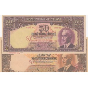 Turkey, 2. Emission, Interim Issiu, COPY banknotes set