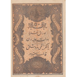 Turkey, Ottoman Empire, 50 Kurush, 1861, XF, p37, Mehmed Tevfik