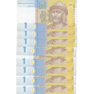 Ukraine, 1 Hryvnia, 2014, UNC, p116Ac, (Total 15 Pieces Banknotes)