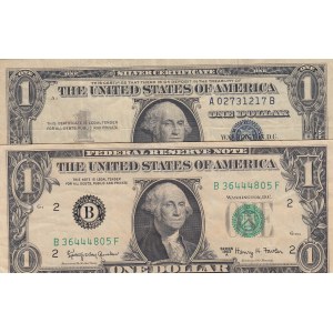United States of America, 1 Dollar, 1957/ 1963, FINE, (Total 2 Banknotes)