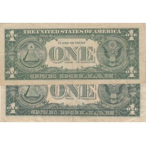 United States of America, 1 Dollar, 1957/ 1963, FINE, (Total 2 Banknotes)
