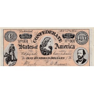 United States Of America, 100 Dollars, 1864, XF, T-65