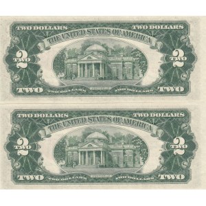 United States of America, 2 Dollars, 1953, UNC, p380b, (Total 2 consecutive banknot)