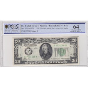 United States of America, 20 Dollars, 1934, UNC, P431d