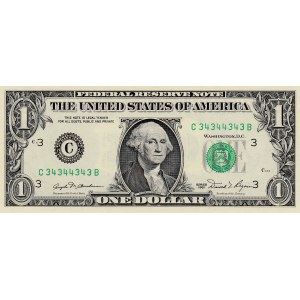 Unıted States of America, 1 Dollar, 1981, UNC, p468, RADAR