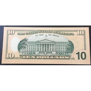 Unıted States of America, 10 Dollars, 2004, UNC, p520, LOW SERIAL NUMBER