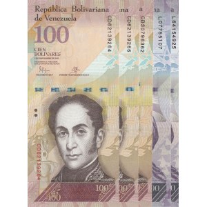 Venezuela, 5 Piececs UNC Banknotes