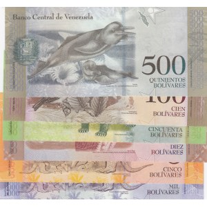 Venezuela, 6 Piececs UNC Banknotes