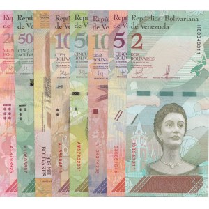 Venezuela, 8 Pieces UNC Banknotes