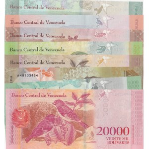 Venezuela, 8 Pieces UNC Banknotes