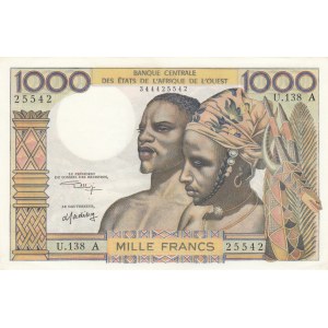 West African States, 1000 Francs, 1959-1965, UNC, p103Ak