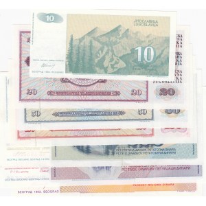 Yugoslavia, 7 Pieces UNC Banknotes