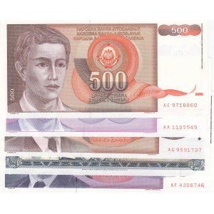 Yugoslavia, 5 Pieces UNC Banknotes