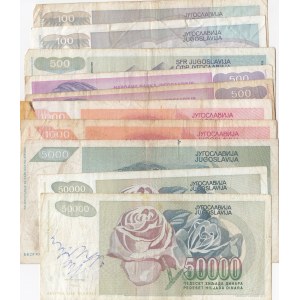 Yugoslavia, total 11  banknotes in different conditions