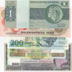 Mix Lot, 5 Pieces UNC Banknotes