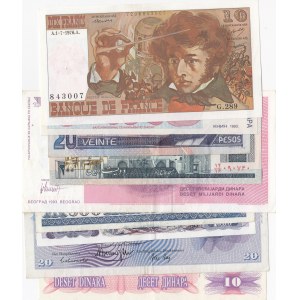 Mix Lot, 10 Pieces Mixing Condition Banknotes