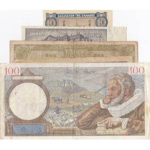 Mix Lot, 5 Pieces Mixing Condition Banknotes