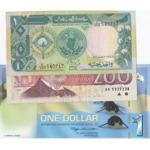 Mix Lot, 3 Pieces Mixing Condition Banknotes