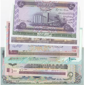 MIX LOT, Lebanon 10 Livres, Lebanon 5 Livres, Egypt  25 Piastres, Egyptr 50 Piastres, İran 100 Rials, İran 2000 Rials, İran 10.000 Rials, Iraq 1 Dinar, Iraq 25 Dinar, Iraq 50 Dinar, (Total 10 banknotes)