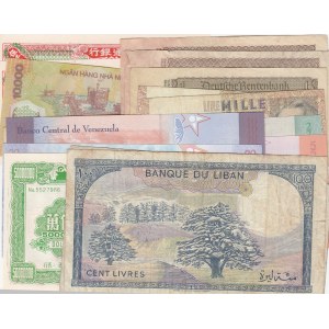 MIX LOT, Germany  İtaly, China, Vietnam, Venezuela, Lebanon, (Total 16 banknotes)