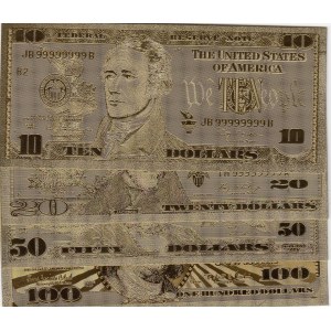 Souvenir Gold View Series, Total 4 Banknotes