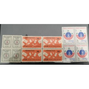 Mix Lot, Turkey in 3 block of 12, 1958/1980, UNC