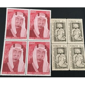 Mix Lot, Turkey in 3 block of 12, 1958/1980, UNC