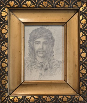 Feliks Michał Wygrzywalski (1875-1944), Portret mężczyzny w chuście, 1903