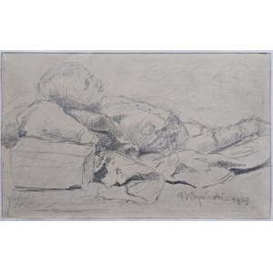 Alfons Karpiński (1875-1961), Śpiące dziecko, 1927