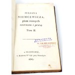 NIEMCEWICZ- PISMA ROZMAITE WSPOŁCZESNYCH WIERSZEM I PROJEM Vol.2 1805