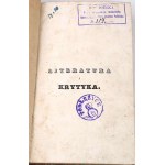 GRABOWSKI - LITERATURE AND CRITICS part 3, Vilnius 1838