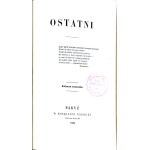 KRASINSKI-POEZYE. A collection of Parisian vadans 1862-3